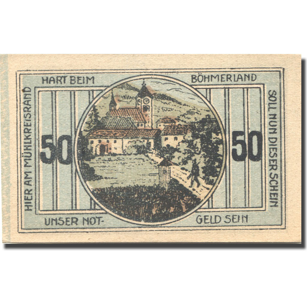 Banknote, Austria, Leopoldschlag, 50 Heller, Eglise, 1920 UNC(63) Mehl:FS 516