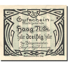 Banknote, Austria, Haag, 30 Heller, Eglise 1920-12-31, UNC(63), Mehl:FS 318VIb