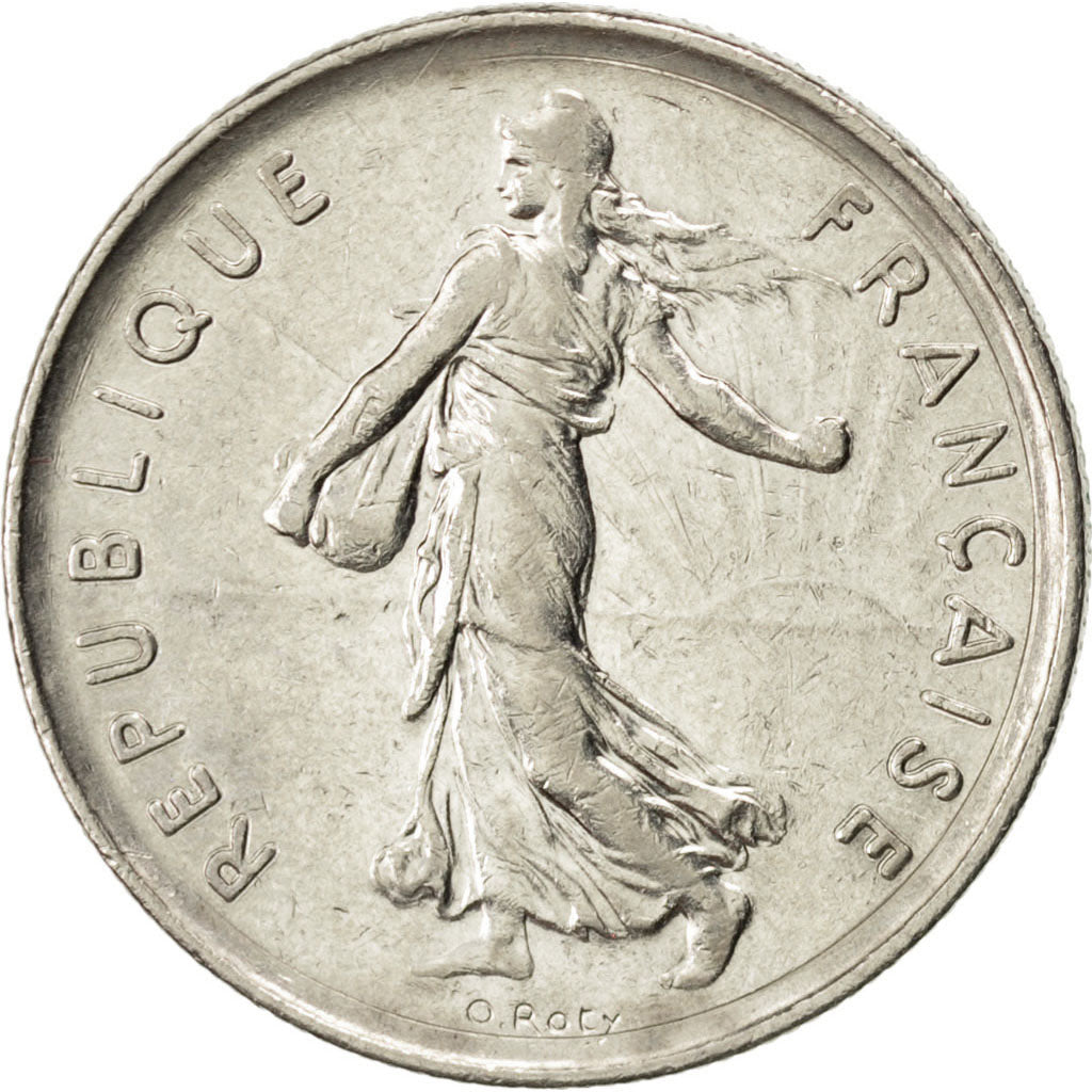 Francia, Semeuse, 5 Francs, 1983, BB, Nichel placcato rame-nichel, KM:926a.1,...