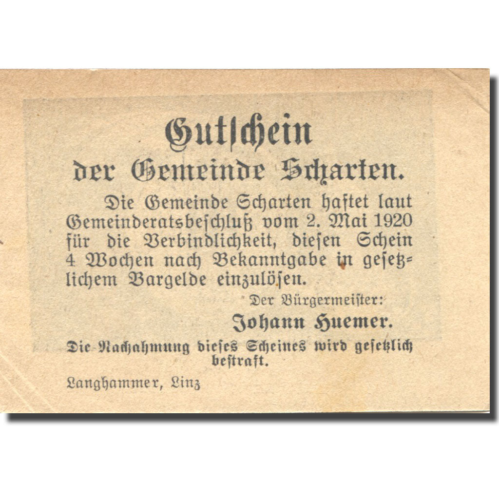Banknote, Austria, Scharten, 10 Heller, agriculture, AU(55-58), Mehl:FS 955a