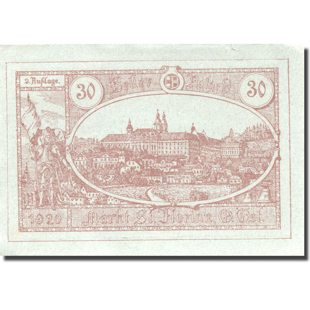 Banknote, Austria, St Florian, 30 Heller, village 1, 1920 UNC(63) Mehl:FS 879Ib
