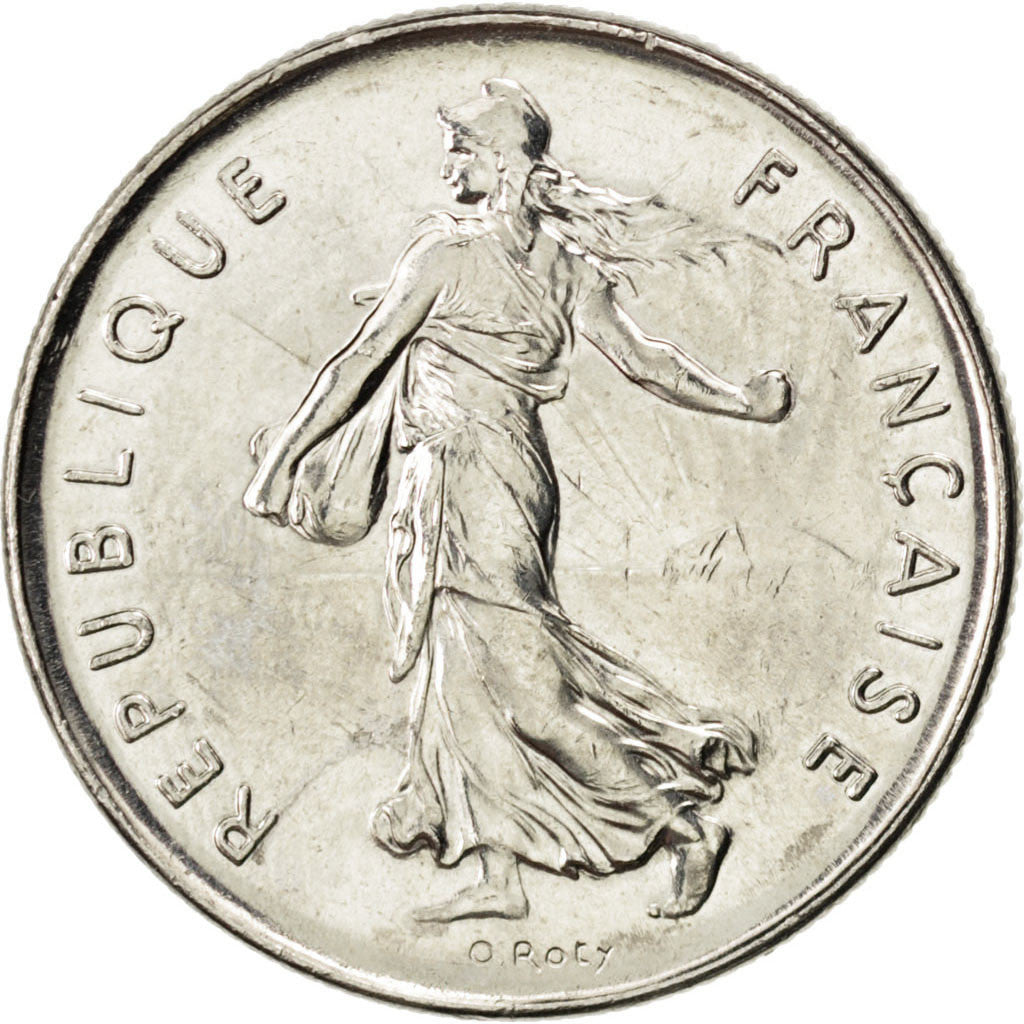 Francia, Semeuse, 5 Francs, 1988, SPL, Nichel placcato rame-nichel, KM:926a.1...
