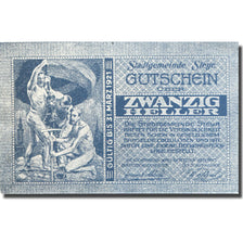 Banknote, Austria, Steyr, 20 Heller, personnage, 1921 UNC(63) Mehl:FS 1034IIb