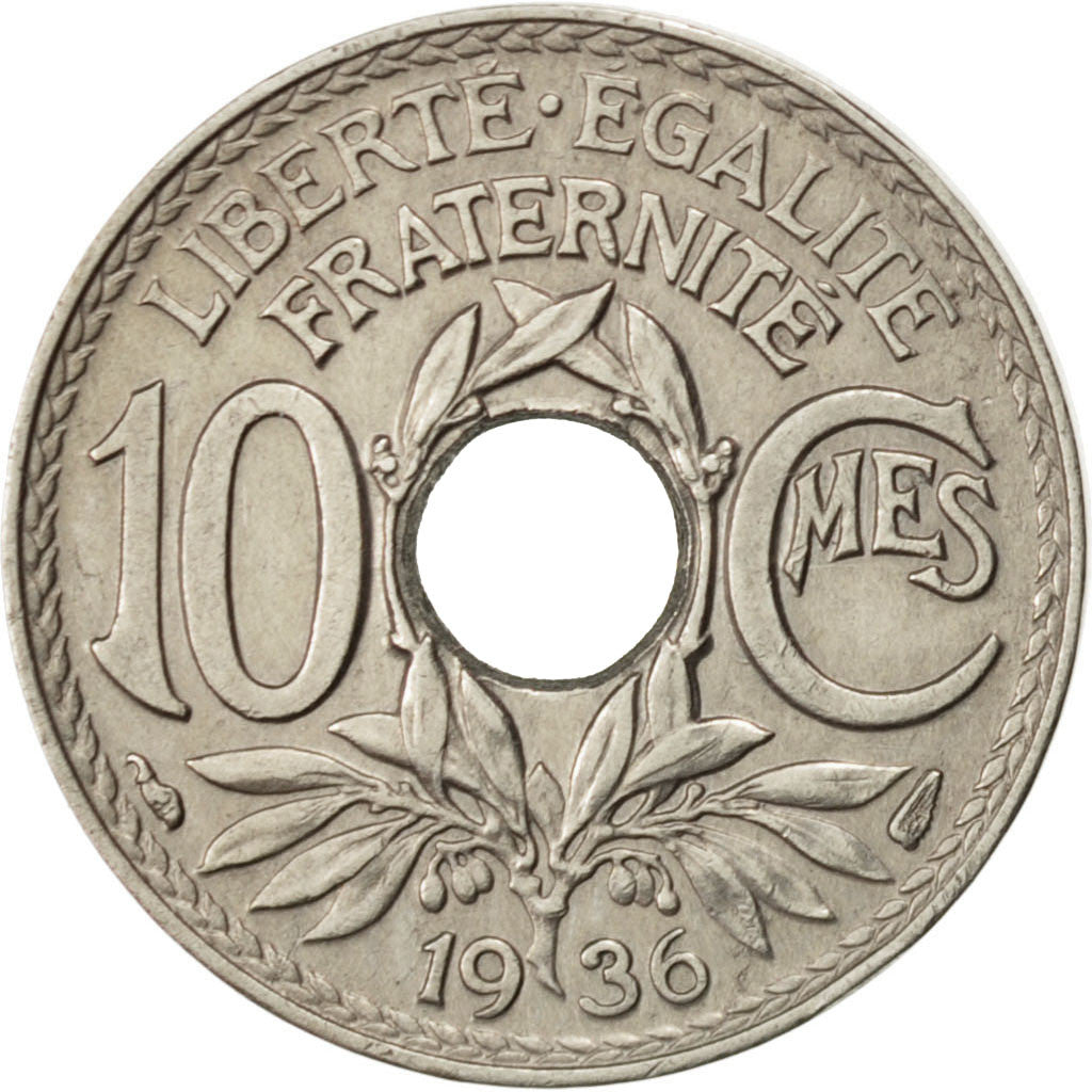 Coin, France, Lindauer, 10 Centimes, 1936, AU(55-58), Copper-nickel, KM:866a