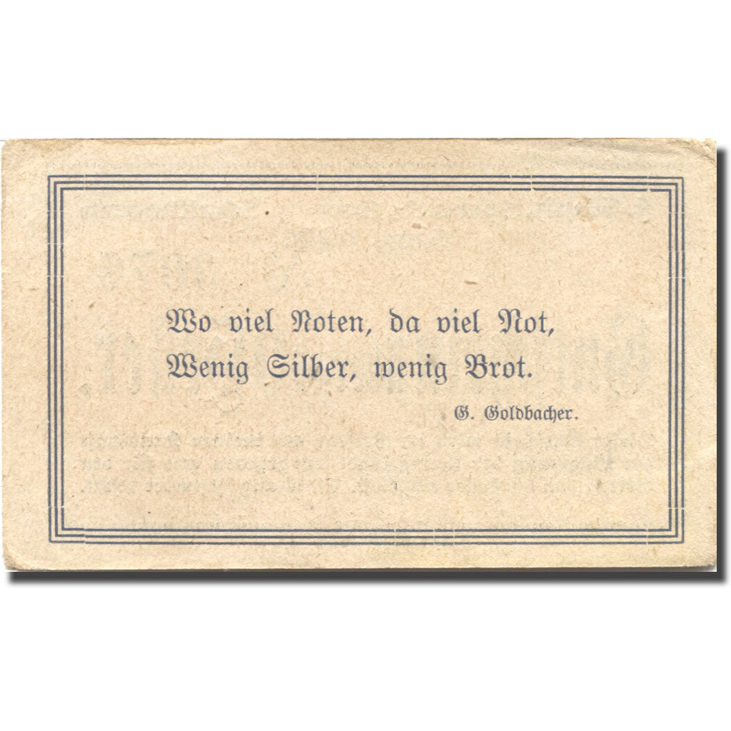 Banknote, Austria, Haag, 50 Heller valeur faciale, AU(55-58) yellow Mehl:FS 320f