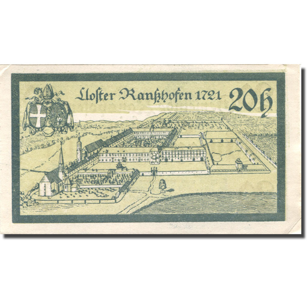 Banknote, Austria, Ranshofen, 20 Heller, château, UNC(63) green Mehl:FS 819Da
