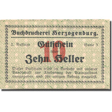 Banknote, Austria, Herzogenburg, 10 Heller, gare, UNC(63), Mehl:FS 369IIIg