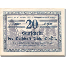 Banknote, Austria, Aich, 20 Heller, agriculteur, 1920 UNC(63) Mehl:FS 10a