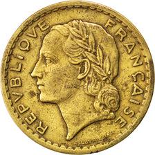 FRANCE, Lavrillier, 5 Francs, 1945, KM #888a.2, VF(20-25), Aluminum-Bronze, 31,.