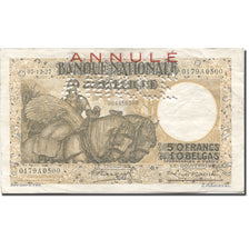 Billete, 50 Francs-10 Belgas, 1927, Bélgica, 1927-12-07, ANNULÉ, KM:100, MBC