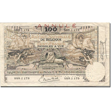 Banknot, Belgia, 100 Francs, 1920, 1920-01-06, ANNULÉ, KM:78, EF(40-45)