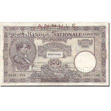 Banconote, Belgio, 100 Francs, 1924, 1924-05-14, ANNULÉ, KM:95, BB