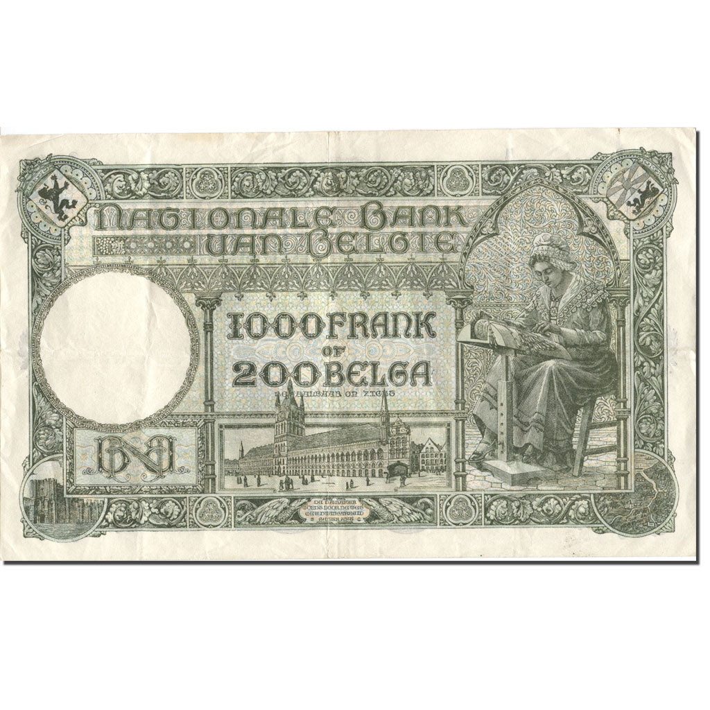 Banknote, Belgium, 1000 Francs-200 Belgas, 1928, 1928-04-27, KM:104, EF(40-45)