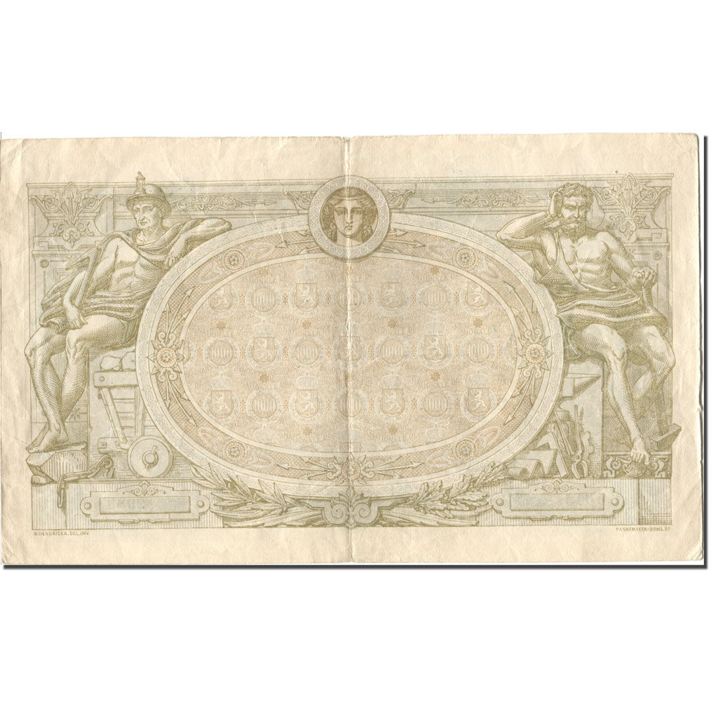 Banknote, Belgium, 1000 Francs, 1919, 1919-02-21, KM:73, EF(40-45)