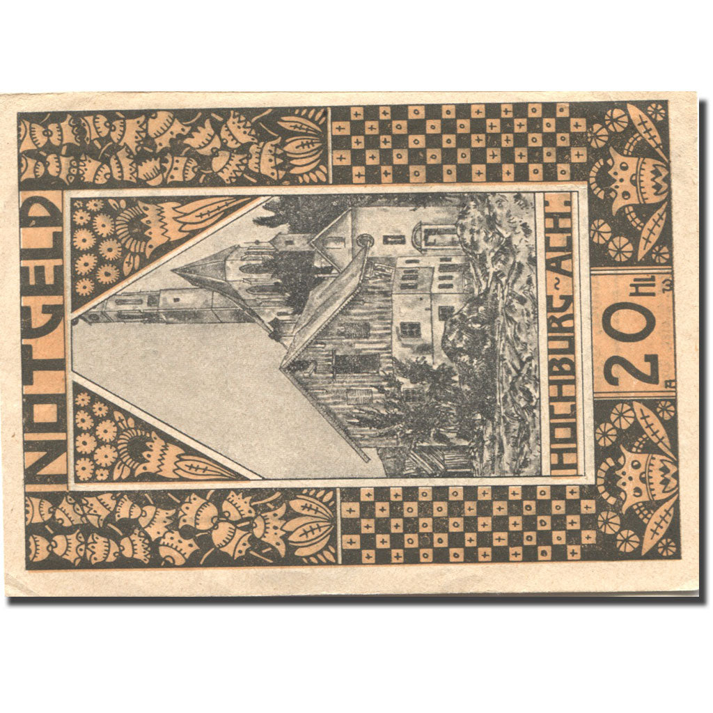 Banknote, Austria, Hochburg-Ach, 20 Heller, Eglise 1, 1920 UNC(63) Mehl:FS 62