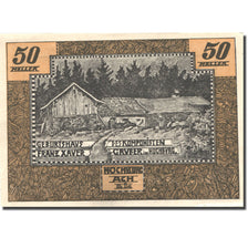 Billet, Autriche, Hochburg-Ach, 50 Heller, chalet 1, 1920 orange SPL Mehl:FS 62
