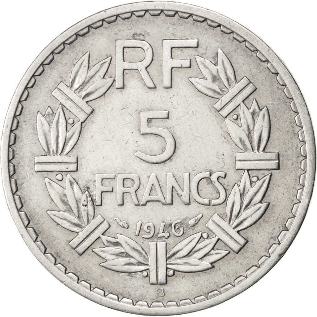 Gouvernement Provisoire, 5 Francs Lavrillier 1946 B, KM 888b.2