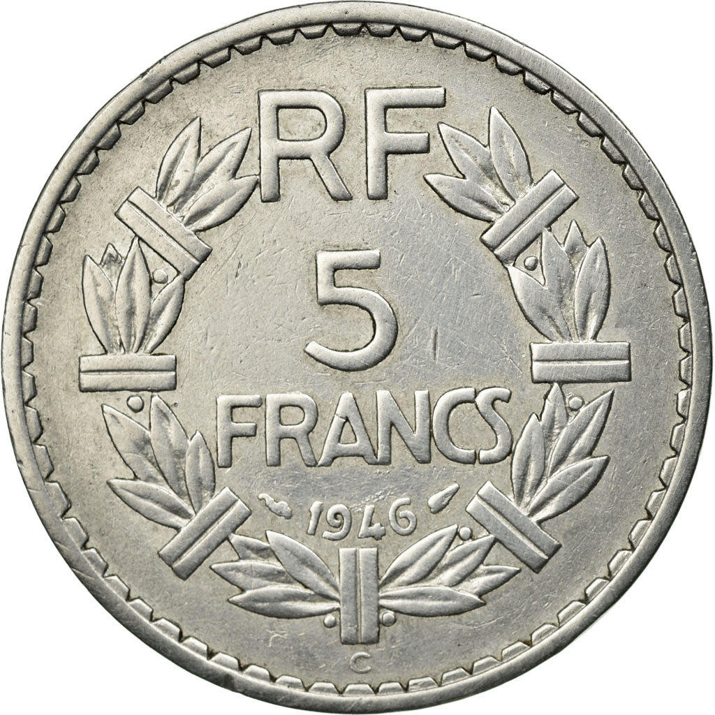 Monnaie, France, Lavrillier, 5 Francs, 1946, Castelsarrasin, TB+, Aluminium