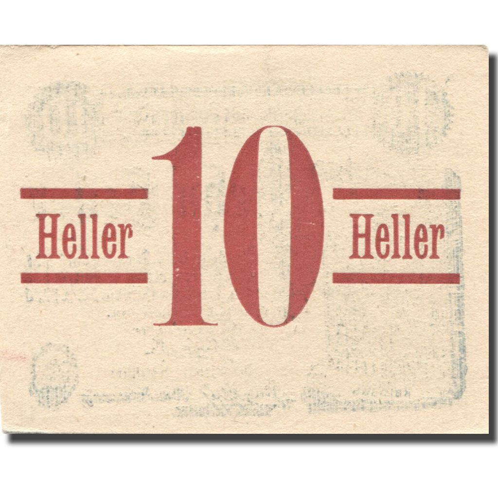 Banknote, Austria, Purkersdorf, 10 Heller, mairie, 1920 UNC(63) Mehl:FS 801b