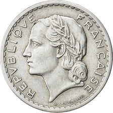 Francia, Lavrillier, 5 Francs, 1945, Castelsarrasin, BB, Alluminio, KM:888b.3...