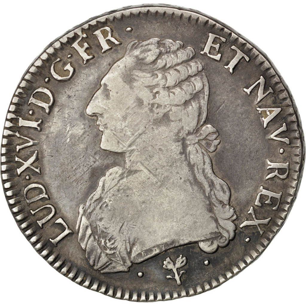 Francia, Louis XVI, Écu aux branches d'olivier, Ecu, 1790, Bayonne, MB+, Arg...