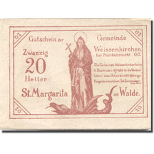 Billet, Autriche, Weissenkirchen, 20 Heller, personnage, 1920 SUP Mehl:FS 1157I