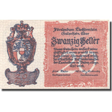 Banknote, Liechtenstein 20 Heller, Blason, 1920, UNC(63) Mehl:P-0002