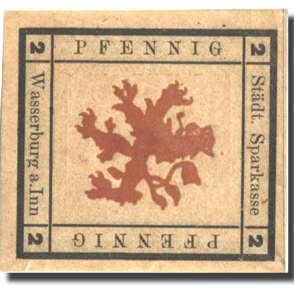 Banknote, Germany, Wasserburg, 2 Pfennig, Lion, 1920, UNC(63), Mehl:1382.3