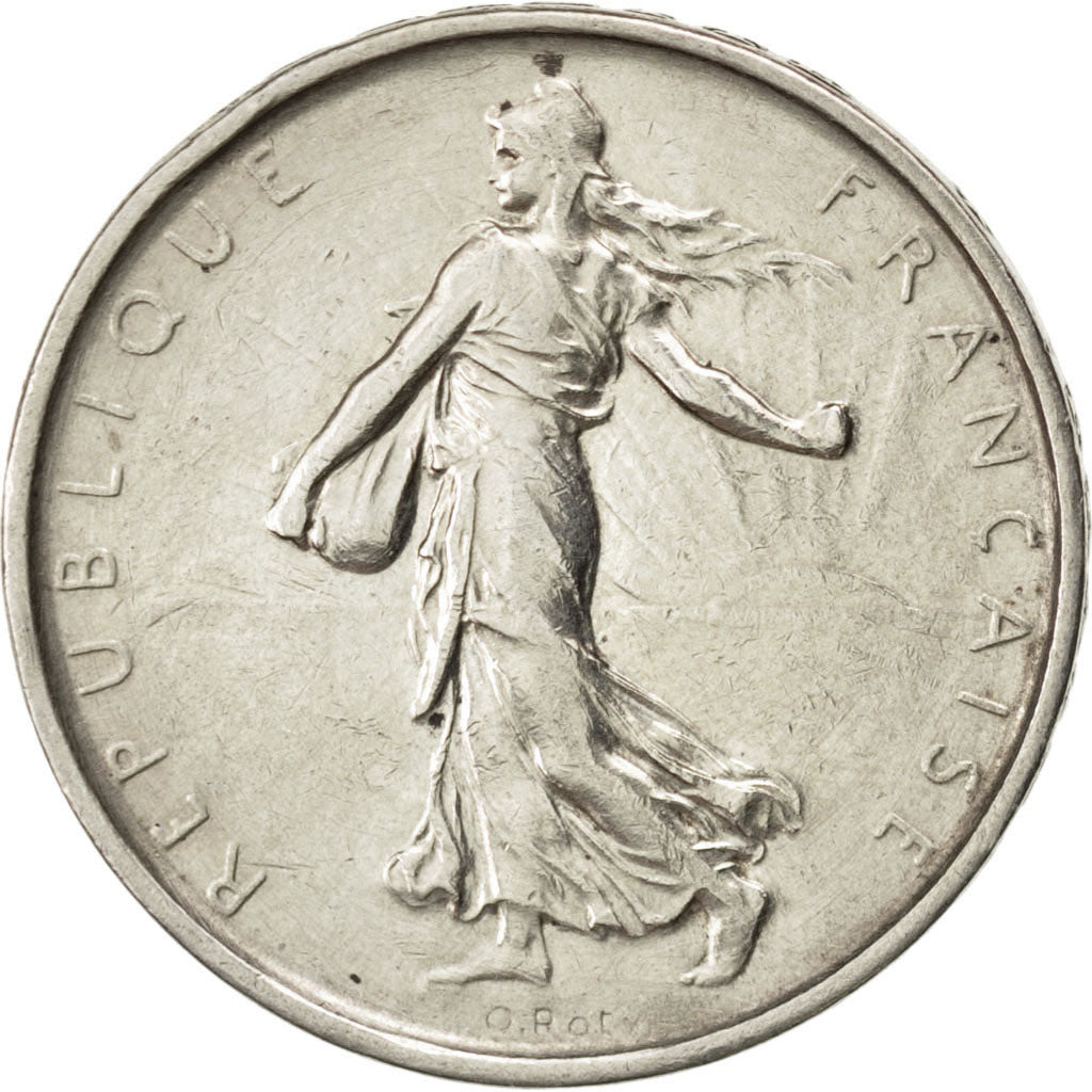 FRANCE, Semeuse, 5 Francs, 1966, KM #926, AU(55-58), Silver, 19, Gadoury #770,..