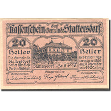 Biljet, Oostenrijk, Stattersdorf, 20 Heller, école, 1920 SPL Mehl:FS 927