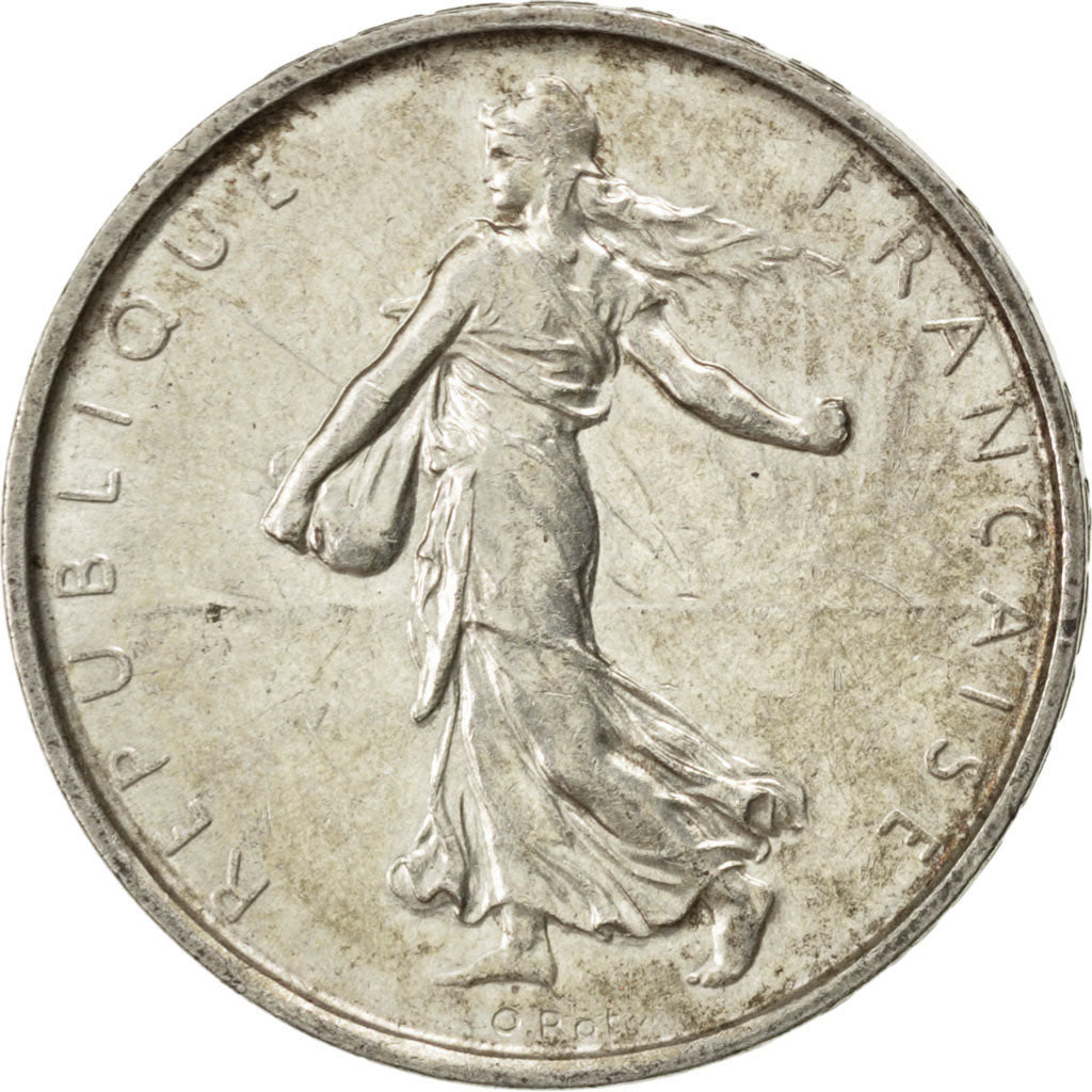 FRANCE, Semeuse, 5 Francs, 1968, KM #926, AU(55-58), Silver, 19, Gadoury #770,..