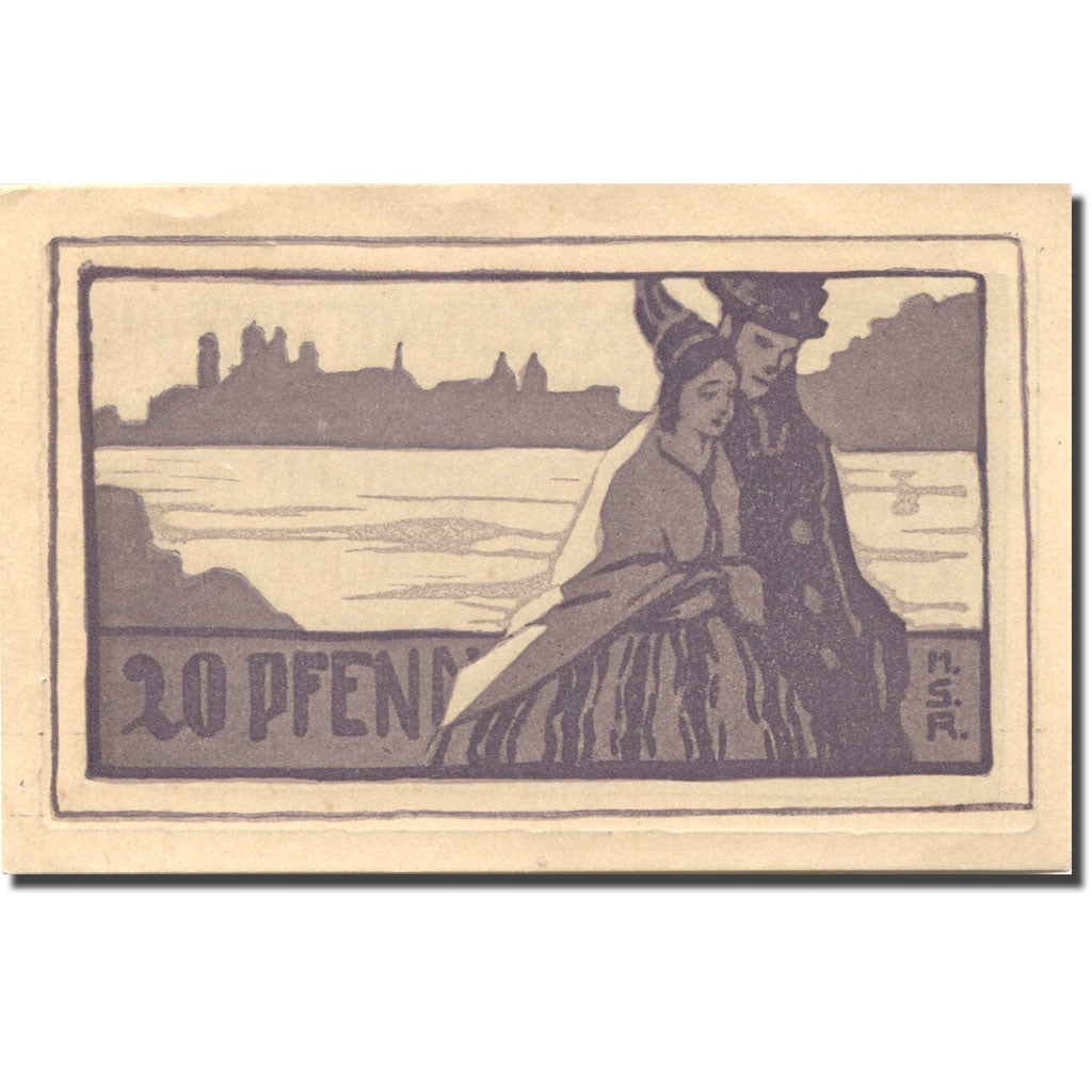 Banknote, Germany, Passau, 20 Pfennig, personnage, UNC(63), Mehl:P 7.10d