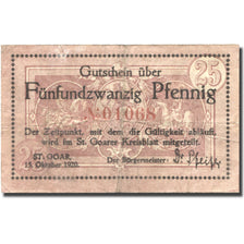 Banknote, Germany, St Goar, 25 Pfennig, chevalier, 1920 VF(20-25) Mehl:S 12.1b