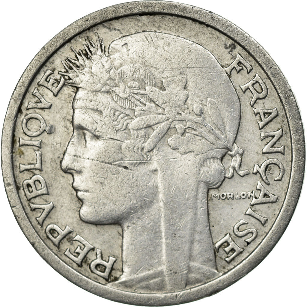 Coin, France, Morlon, Franc, 1945, Beaumont le Roger, VF(30-35), Aluminum