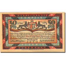 Banknote, Germany, Oldenburg, 50 Pfennig, Forêt, 1921, UNC(60-62), Mehl:1017.1b