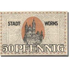 Banknote, Germany, Worms, 50 Pfennig, Eglise, 1919 EF(40-45) Mehl:W 62.2a