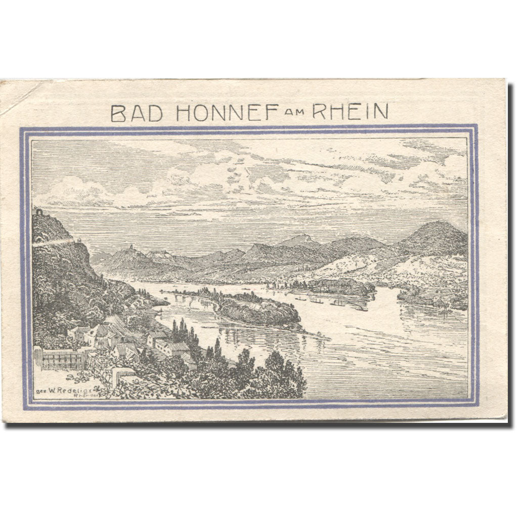 Banknote, Germany, Bad Honnef, 99 Pfennig, ruine, 1921 AU(55-58) Mehl:627.1c