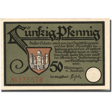 Banknote, Germany, Meiningen, 50 Pfennig, ferme, 1921, UNC(63) Mehl:877.1