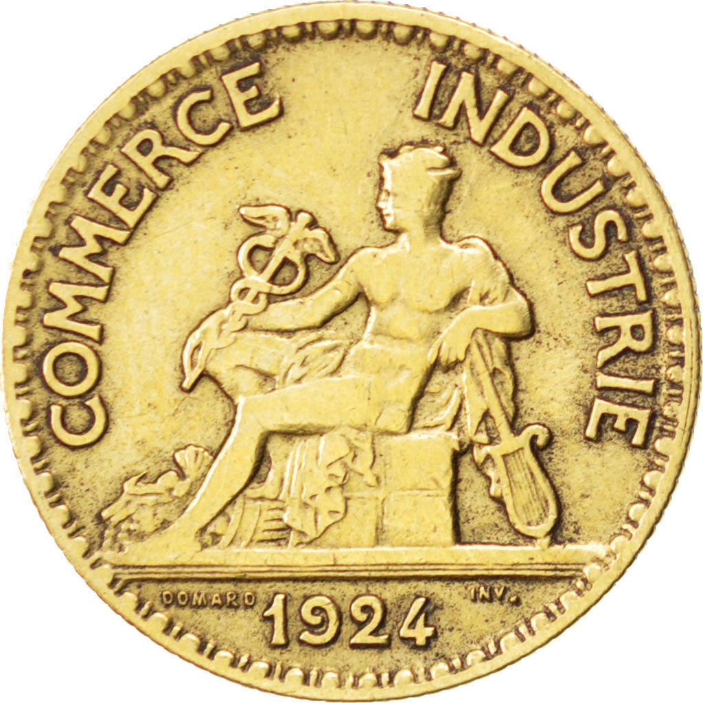 FRANCE, Chambre de commerce, 50 Centimes, 1924, KM #884, EF(40-45),...