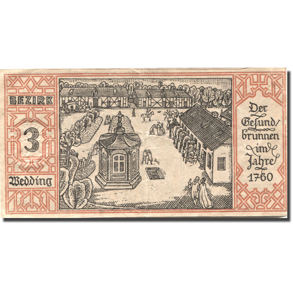 Banknote, Germany, Berlin, 50 Pfennig, jardin, 1921 EF(40-45) Mehl:92.1