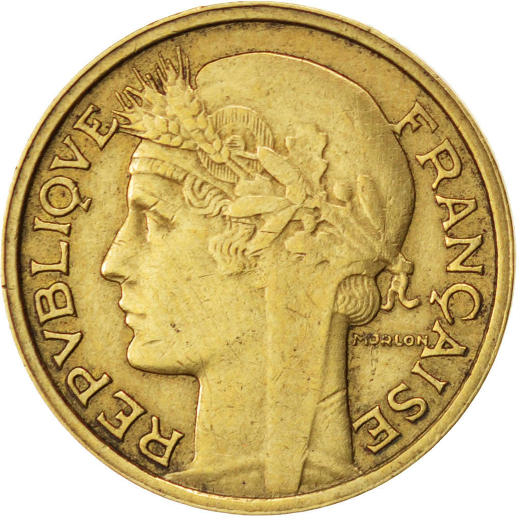 FRANCE, Morlon, 50 Centimes, 1936, KM #894.1, EF(40-45), Aluminum-Bronze, 18,...