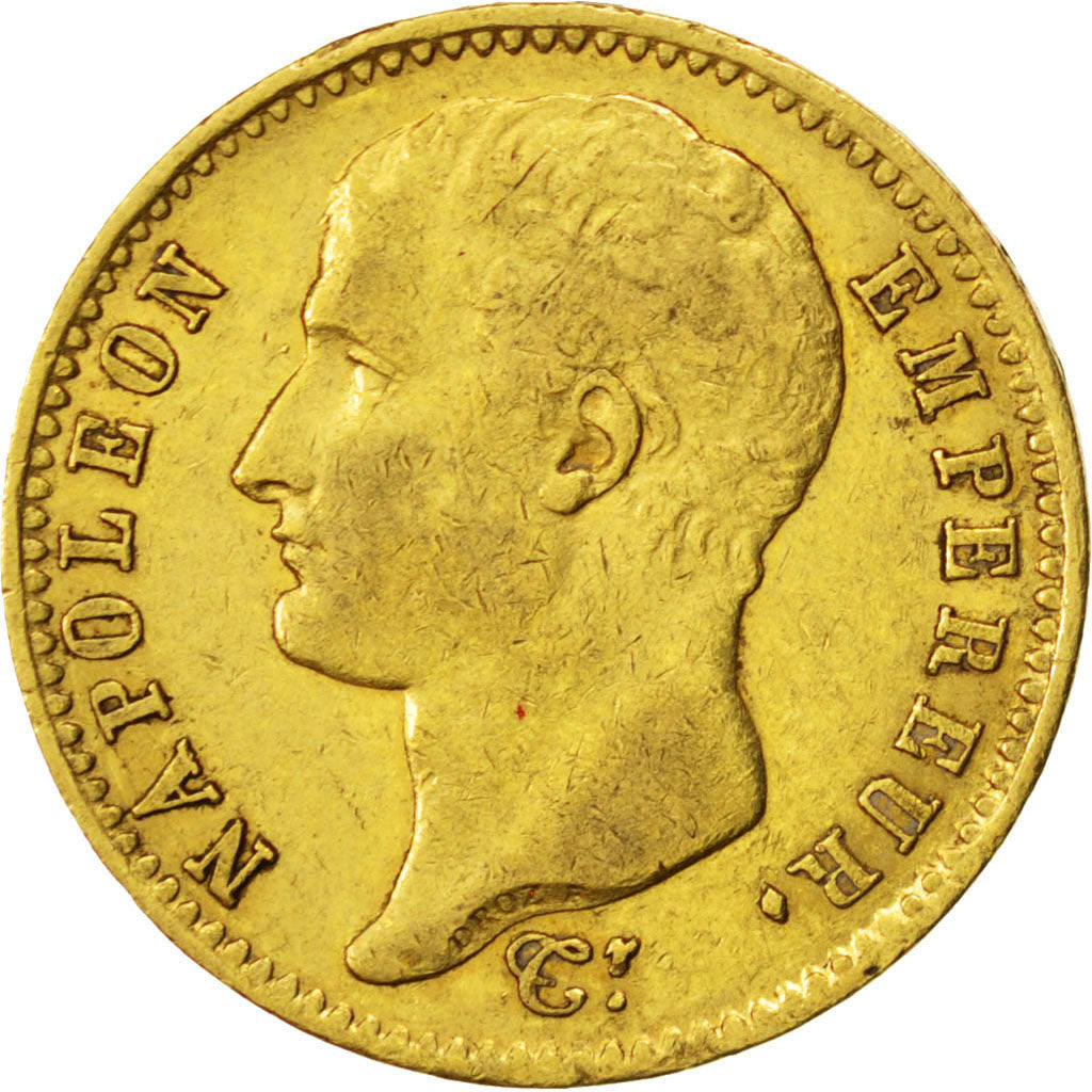 FRANCE, Napoléon I, 20 Francs, 1807, Paris, KM #A687.1, EF(40-45), Gold, Gadoury