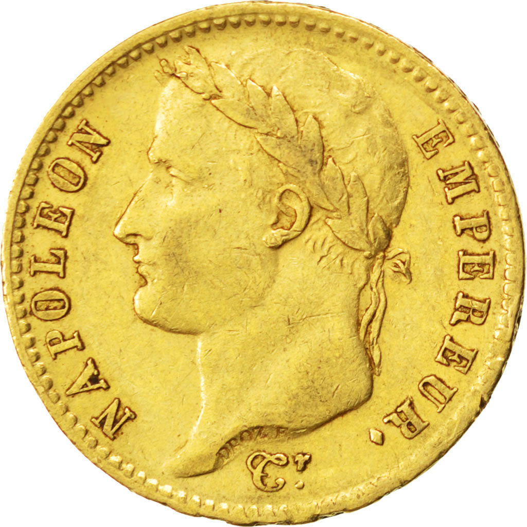 FRANCE, Napoléon I, 20 Francs, 1810, Paris, KM #695.1, EF(40-45), Gold, Gadoury 