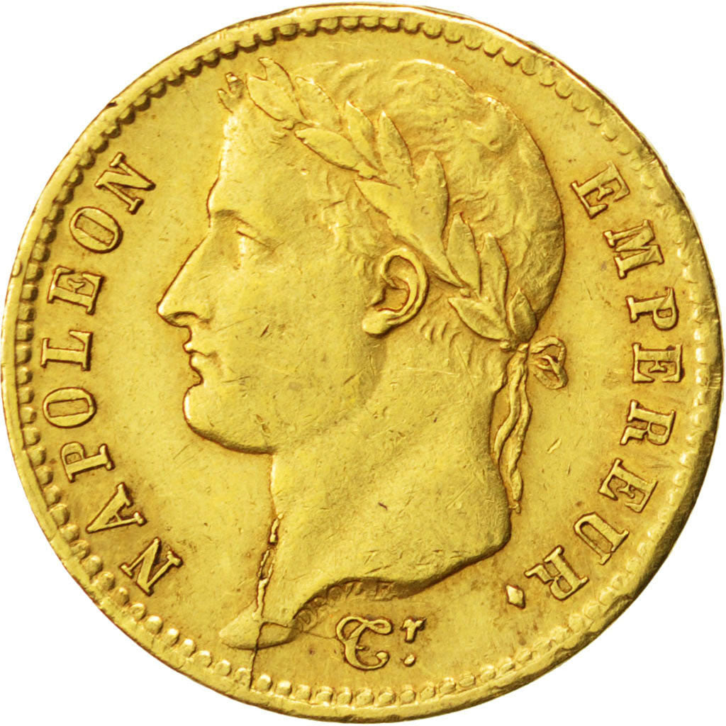 FRANCE, Napoléon I, 20 Francs, 1811, Paris, KM #695.1, EF(40-45), Gold, Gadoury 