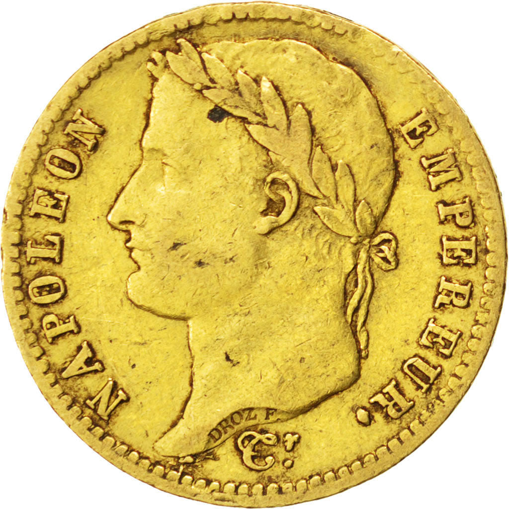 FRANCE, Napoléon I, 20 Francs, 1812, Paris, KM #695.1, VF(30-35), Gold, Gadoury