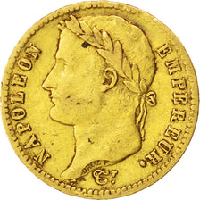 FRANCE, Napoléon I, 20 Francs, 1812, Paris, KM #695.1, VF(30-35), Gold, Gadoury