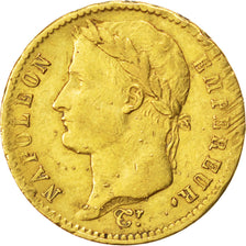 FRANCE, Napoléon I, 20 Francs, 1812, Paris, KM #695.1, EF(40-45), Gold, Gadoury 