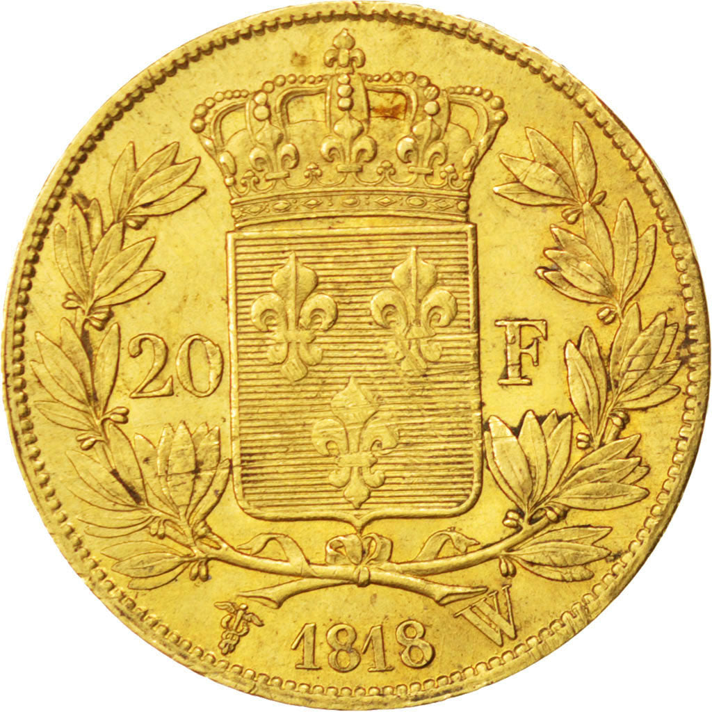 Monnaie, France, Louis XVIII, Louis XVIII, 20 Francs, 1818, Lille, TTB+, Or