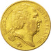 FRANCE, Louis XVIII, 20 Francs, 1819, Paris, KM #712.1, EF(40-45), Gold,...