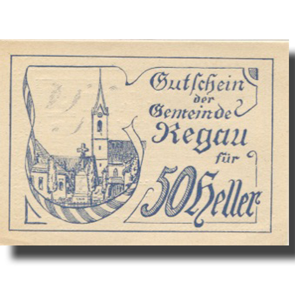 Banknote, Austria, Regau, 50 Heller, cimetière, 1920 UNC(63) Mehl:FS 825